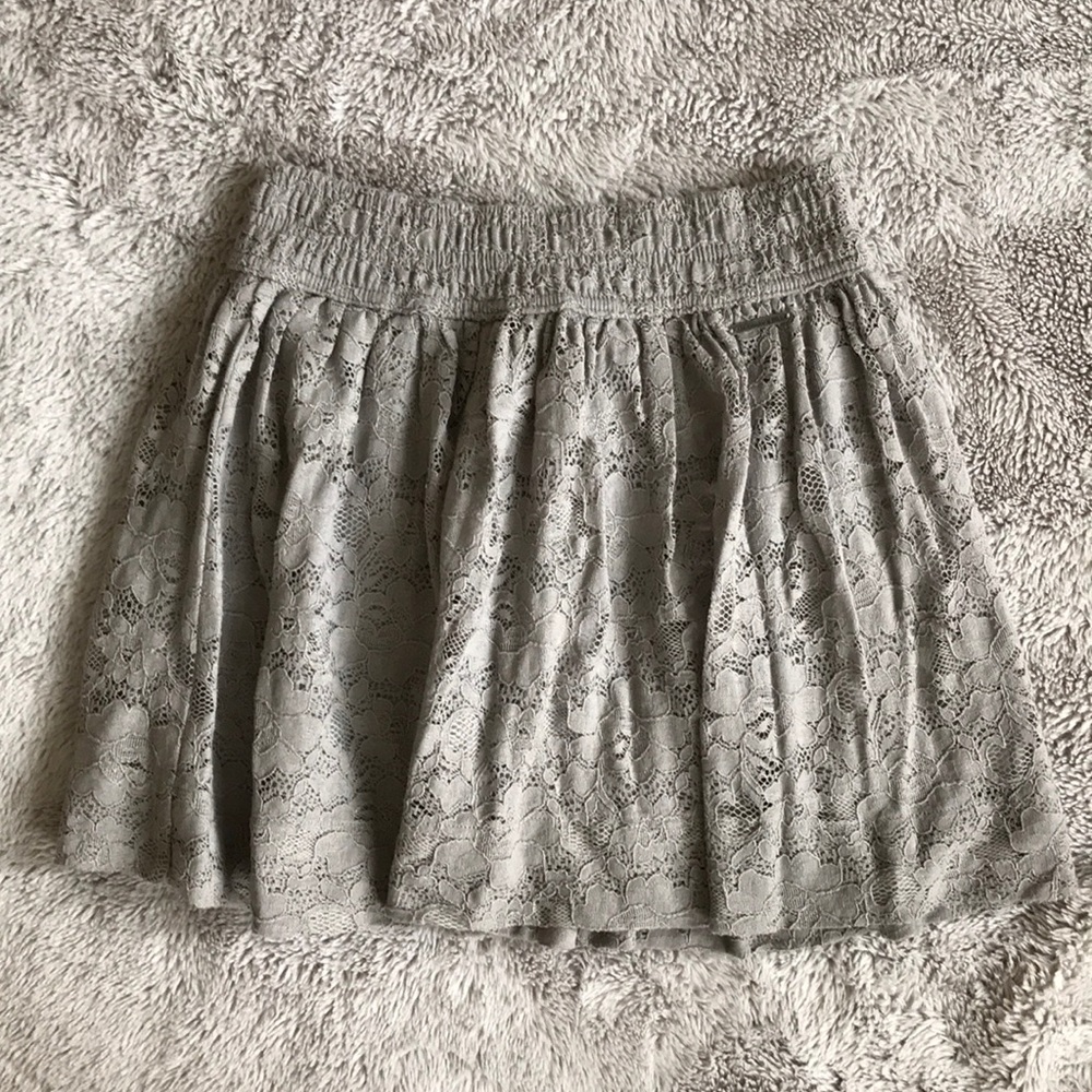 Gray lace skirt